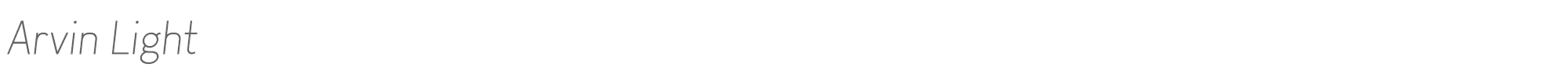 Arvin Arvin Light Italic.ttf font preview